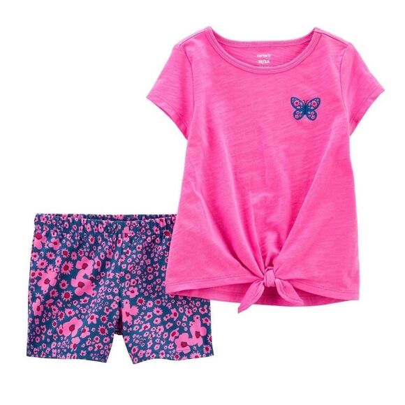 Carter's Baby Girl Shorts & Top  4-pc Set Size 12 Month - Picture 1 of 13